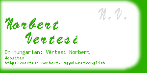 norbert vertesi business card